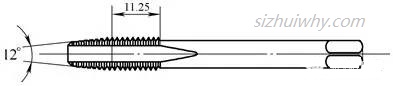 第3根丝锥的切削导向锥角修磨为12°